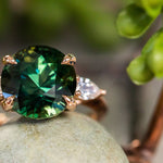 Three Stone Ring with Pear Side Stones- Setting