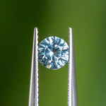 0.83CT ROUND BRILLIANT MONTANA SAPPHIRE, SOFT BLUE, 5.53X3.63MM