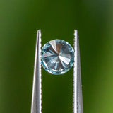 0.83CT ROUND BRILLIANT MONTANA SAPPHIRE, SOFT BLUE, 5.53X3.63MM