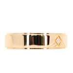 Modern Mountain Peak Diamond - 6mm Wedding Band Recycled Gold