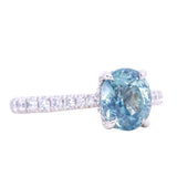 Hidden Halo Solitaire with Pavé Set Diamonds - Setting