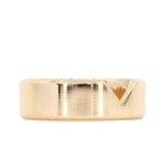 Inlet Wedding Band - Flat, Stackable 6mm Wedding Band in Recycled Gold