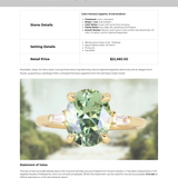 3.50ct Oval Untreated Montana Sapphire and Tapered Baguette Diamond Stackable 4 Prong Ring With Euro Shank in 18k Yellow Gold