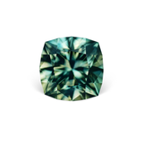 2.48CT ANTIQUE SQUARE CUSHION MONTANA SAPPHIRE, TEAL GREEN, 7.3MM