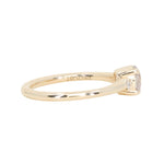 0.78ct Untreated Light Pink Montana Sapphire and Princess Cut Diamond Rapids Low Profile Ring in 14k Yellow Gold