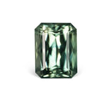 1.41CT PRECISION CUT SHEAR MONTANA SAPPHIRE, BICOLOR TEAL GREEN, 6.8X5.1MM