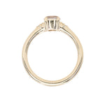 0.78ct Untreated Light Pink Montana Sapphire and Princess Cut Diamond Rapids Low Profile Ring in 14k Yellow Gold