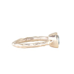1.13ct Cushion Cut Rock Creek Montana Sapphire Low Profile Bezel Ring with Evergreen Texture and Milgrain in 14k Yellow Gold
