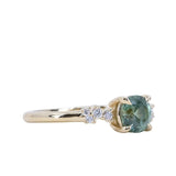 1.04ct Montana Sapphire and Diamond Starry Night Low Profile Solitaire in 14k Yellow Gold