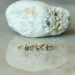 1.20ct Oval Untreated Montana Sapphire Scallop Cup Solitaire in 14k Yellow Gold