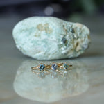 1.20ct Oval Untreated Montana Sapphire Scallop Cup Solitaire in 14k Yellow Gold