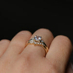 0.78ct Untreated Light Pink Montana Sapphire and Princess Cut Diamond Rapids Low Profile Ring in 14k Yellow Gold