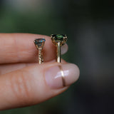 1.13ct Round Precision Blue Montana Sapphire Evergreen Carved 4 Prong Solitaire in 14k Yellow Gold