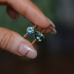 1.13ct Round Precision Blue Montana Sapphire Evergreen Carved 4 Prong Solitaire in 14k Yellow Gold
