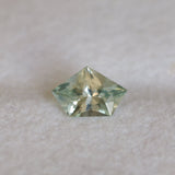 0.87CT SHIELD MONTANA SAPPHIRE, LIGHT GREEN AND WHITE, 8.10X5.45X3.22MM