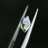 0.87CT SHIELD MONTANA SAPPHIRE, LIGHT GREEN AND WHITE, 8.10X5.45X3.22MM