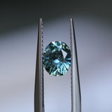 1.42CT PRECISION CUT OVAL MONTANA SAPPHIRE, OCEAN BLUE TEAL