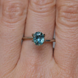 1.42CT PRECISION CUT OVAL MONTANA SAPPHIRE, OCEAN BLUE TEAL