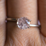 1.07CT ROUND MONTANA SAPPHIRE, CHERRY BLOSSOM PINK, UNTREATED, 6.17X3.88MM