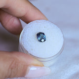 1.38CT PRECISION CUT OVAL MONTANA SAPPHIRE, OCEAN BLUE TEAL, 7.0X6.0X4.4MM