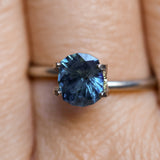 1.38CT PRECISION CUT OVAL MONTANA SAPPHIRE, OCEAN BLUE TEAL, 7.0X6.0X4.4MM