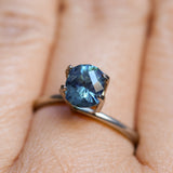 1.38CT PRECISION CUT OVAL MONTANA SAPPHIRE, OCEAN BLUE TEAL, 7.0X6.0X4.4MM