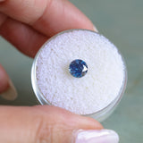 0.88CT ROUND PRECISION CUT MONTANA SAPPHIRE, ROYAL BLUE, 5.65X3.59MM