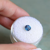 0.88CT ROUND PRECISION CUT MONTANA SAPPHIRE, ROYAL BLUE, 5.65X3.59MM