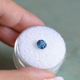 0.88CT ROUND PRECISION CUT MONTANA SAPPHIRE, ROYAL BLUE, 5.65X3.59MM