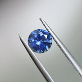 0.88CT ROUND PRECISION CUT MONTANA SAPPHIRE, ROYAL BLUE, 5.65X3.59MM