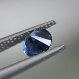 0.88CT ROUND PRECISION CUT MONTANA SAPPHIRE, ROYAL BLUE, 5.65X3.59MM