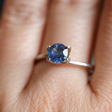 0.88CT ROUND PRECISION CUT MONTANA SAPPHIRE, ROYAL BLUE, 5.65X3.59MM