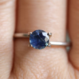 0.88CT ROUND PRECISION CUT MONTANA SAPPHIRE, ROYAL BLUE, 5.65X3.59MM