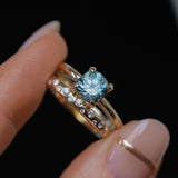 1.69ct Untreated Cushion Cut Blue Montana Sapphire Low Profile 4 Prong Solitaire in 14k Yellow Gold