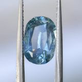 4.25CT ELONGATED CUSHION MONTANA SAPPHIRE, MEDIUM TEAL BLUE, UNTREATED, 11.87X8.18x5.12MM - APPRAISED STONE