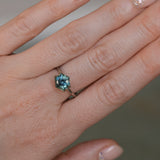 2.12CT HEXAGON BRILLIANT MONTANA SAPPHIRE, OCEAN BLUE AND GREEN, UNTREATED, 8.35X7.24X5.31MM - APPRAISED STONE