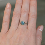 2.12CT HEXAGON BRILLIANT MONTANA SAPPHIRE, OCEAN BLUE AND GREEN, UNTREATED, 8.35X7.24X5.31MM - APPRAISED STONE