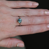 2.12CT HEXAGON BRILLIANT MONTANA SAPPHIRE, OCEAN BLUE AND GREEN, UNTREATED, 8.35X7.24X5.31MM - APPRAISED STONE