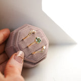 1.94ct Round Precision Cushion Cut Green Montana Sapphire Scallop Cup Solitaire in 14k Yellow Gold