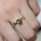 1.30ct Untreated Precision Cut Round Light Teal Montana Sapphire Classic 4 Prong Solitaire in 18k Yellow Gold