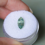 2.24CT MARQUISE MONTANA SAPPHIRE, SEAFOAM GREEN TEAL, 14.1X5.5MM