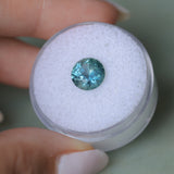 2.31CT ROUND BRILLIANT MONTANA SAPPHIRE, OCEAN BLUE, 7.83X5.05MM