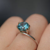 2.31CT ROUND BRILLIANT MONTANA SAPPHIRE, OCEAN BLUE, 7.83X5.05MM