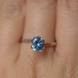 1.48CT PRECISION CUT OVAL MONTANA SAPPHIRE, PERIWINKLE PURPLE BLUE, UNTREATED