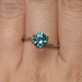 1.51CT PRECISION CUT OVAL MONTANA SAPPHIRE, MEDIUM TEAL BLUE GREEN, 7X6MM