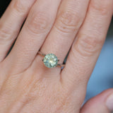 2.56CT ROUND PRECISION CUT MONTANA SAPPHIRE, PARTI YELLOW GREEN BLUE, 8.20-8.05X5.34MM