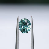 1.30CT PRECISION CUT OVAL MONTANA SAPPHIRE, CARIBBEAN TEAL, 6.8X5.6X4.2MM