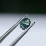 1.30CT PRECISION CUT OVAL MONTANA SAPPHIRE, CARIBBEAN TEAL, 6.8X5.6X4.2MM
