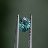1.30CT PRECISION CUT OVAL MONTANA SAPPHIRE, CARIBBEAN TEAL, 6.8X5.6X4.2MM