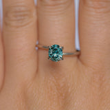 1.30CT PRECISION CUT OVAL MONTANA SAPPHIRE, CARIBBEAN TEAL, 6.8X5.6X4.2MM